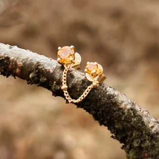 Amitié oorbel (one piece) sieraden van L'Heure Dorée